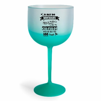 TAÇAS PLÁSTICAS DE GIN 580ML IMPRESSÃO 1 COR DEGRADÊ Preto e branco frente - 100 un.