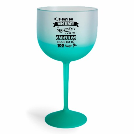 TAÇAS PLÁSTICAS DE GIN 580ML IMPRESSÃO 1 COR DEGRADÊ Preto e branco frente - 100 un.