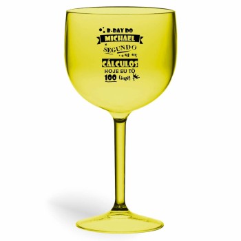 TAÇAS PLÁSTICAS DE GIN 580ML IMPRESSÃO 1 COR DEGRADÊ Preto e branco frente - 100 un.