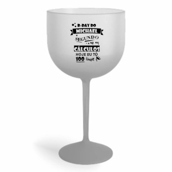 TAÇAS PLÁSTICAS DE GIN 580ML IMPRESSÃO 1 COR DEGRADÊ Preto e branco frente - 100 un.