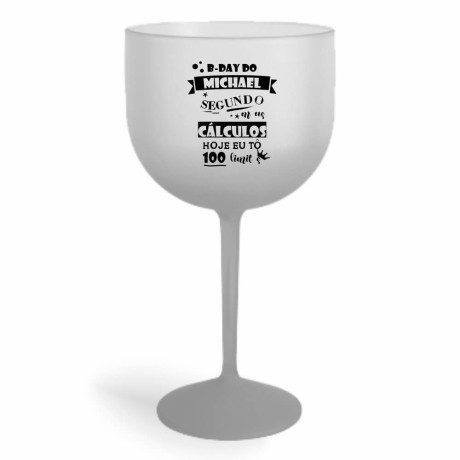 TAÇAS PLÁSTICAS DE GIN 580ML IMPRESSÃO 1 COR DEGRADÊ Preto e branco frente - 100 un.