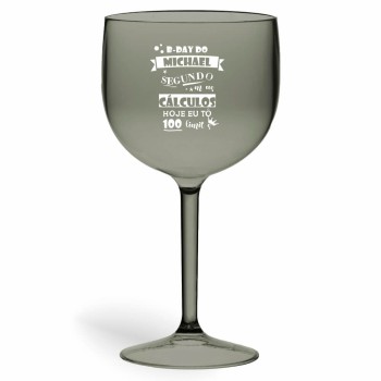 TAÇAS PLÁSTICAS DE GIN 580ML IMPRESSÃO 1 COR DEGRADÊ Preto e branco frente - 100 un.