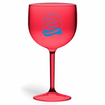 TAÇAS PLÁSTICAS DE GIN 580ML IMPRESSÃO 1 COR DEGRADÊ Preto e branco frente - 50 un.