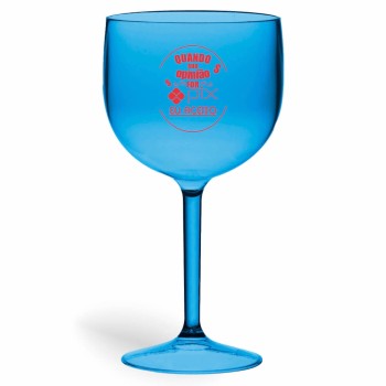 TAÇAS PLÁSTICAS DE GIN 580ML IMPRESSÃO 1 COR DEGRADÊ Preto e branco frente - 100 un.