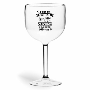 TAÇAS PLÁSTICAS DE GIN 580ML IMPRESSÃO 1 COR DEGRADÊ Preto e branco frente - 300 un.