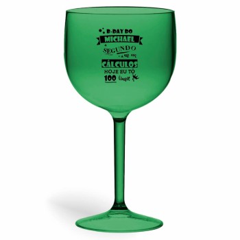 TAÇAS PLÁSTICAS DE GIN 580ML IMPRESSÃO 1 COR DEGRADÊ Preto e branco frente - 50 un.