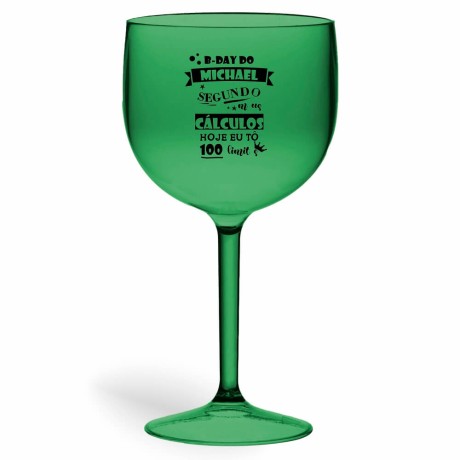 TAÇAS PLÁSTICAS DE GIN 580ML IMPRESSÃO 1 COR DEGRADÊ Preto e branco frente - 50 un.
