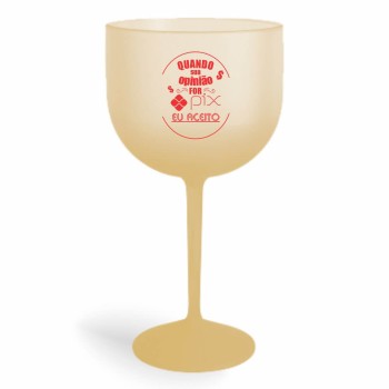 TAÇAS PLÁSTICAS DE GIN 580ML IMPRESSÃO 1 COR DEGRADÊ Preto e branco frente - 300 un.