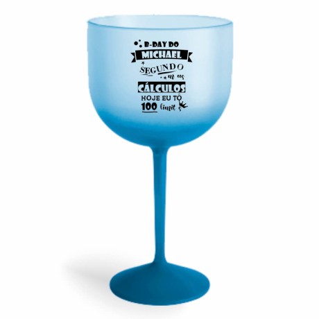 TAÇAS PLÁSTICAS DE GIN 580ML IMPRESSÃO 1 COR DEGRADÊ Preto e branco frente - 300 un.