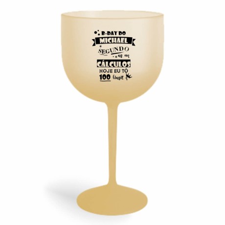 TAÇAS PLÁSTICAS DE GIN 580ML IMPRESSÃO 1 COR DEGRADÊ Preto e branco frente - 100 un.
