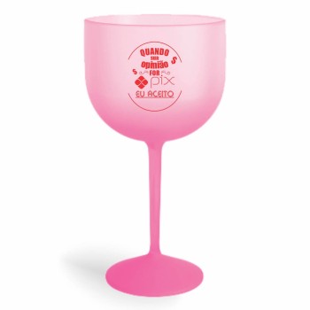 TAÇAS PLÁSTICAS DE GIN 580ML IMPRESSÃO 1 COR DEGRADÊ Preto e branco frente - 300 un.