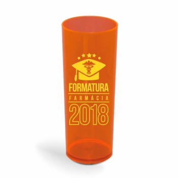 COPOS PLÁSTICOS LONG DRINK 350ML IMPRESSÃO 1 COR TRANSPARENTE Preto e branco frente - 300 un.