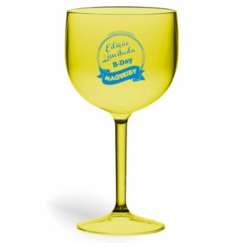 TAÇAS PLÁSTICAS DE GIN 580ML IMPRESSÃO 1 COR DEGRADÊ Preto e branco frente - 300 un.