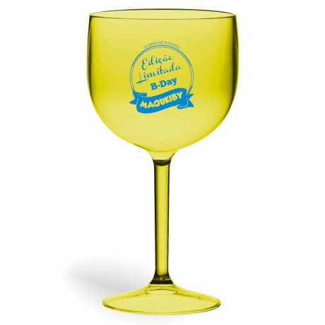 TAÇAS PLÁSTICAS DE GIN 580ML IMPRESSÃO 1 COR DEGRADÊ Preto e branco frente - 300 un.