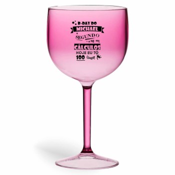 TAÇAS PLÁSTICAS DE GIN 580ML IMPRESSÃO 1 COR DEGRADÊ Preto e branco frente - 100 un.