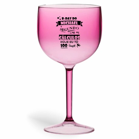 TAÇAS PLÁSTICAS DE GIN 580ML IMPRESSÃO 1 COR DEGRADÊ Preto e branco frente - 100 un.